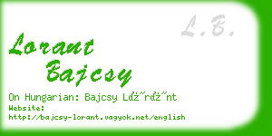 lorant bajcsy business card